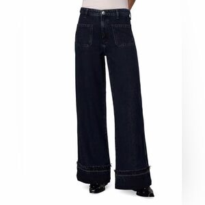 Marina Denim Mid-Rise Wide-Leg Jean